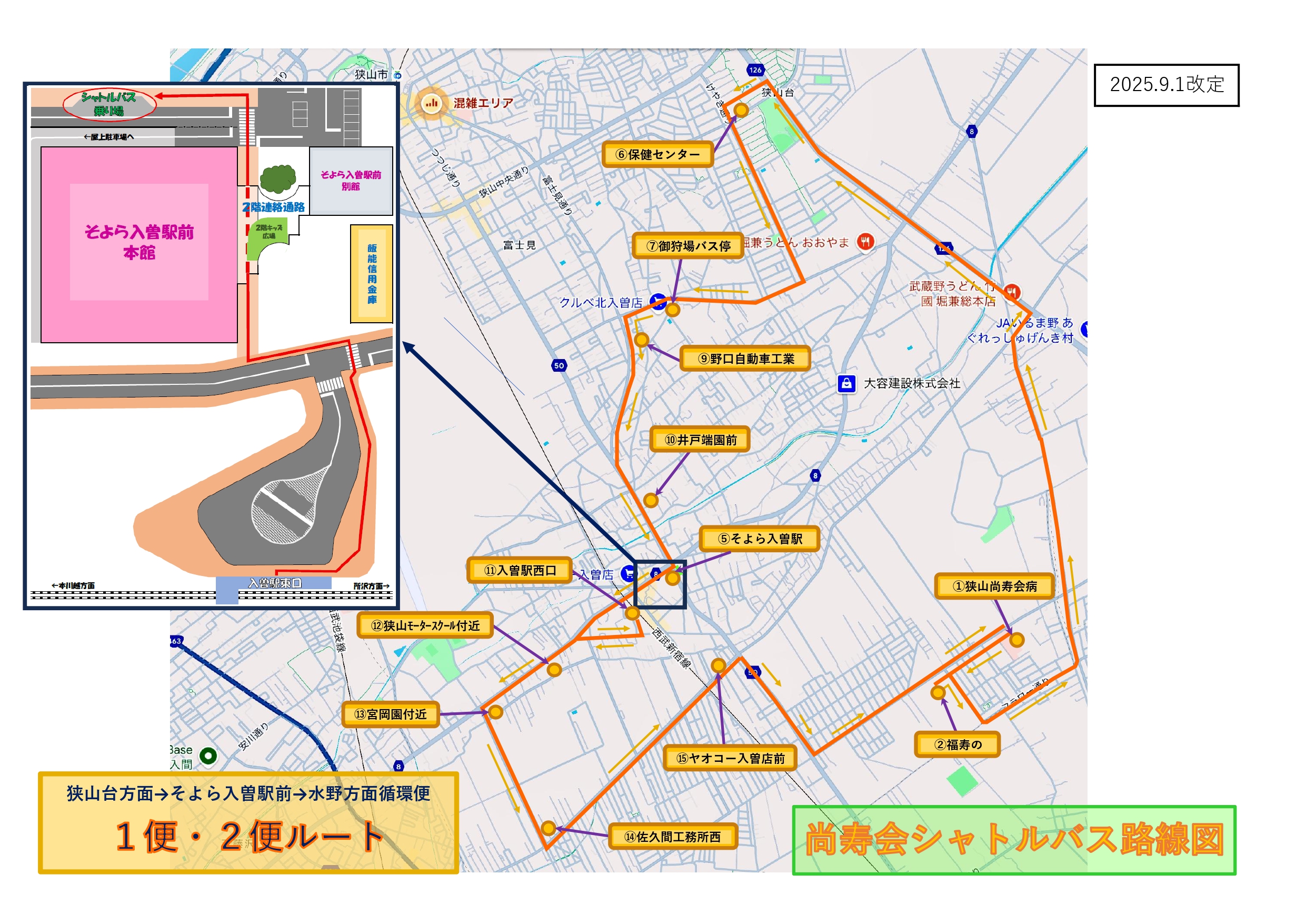 狭山市方面ルート