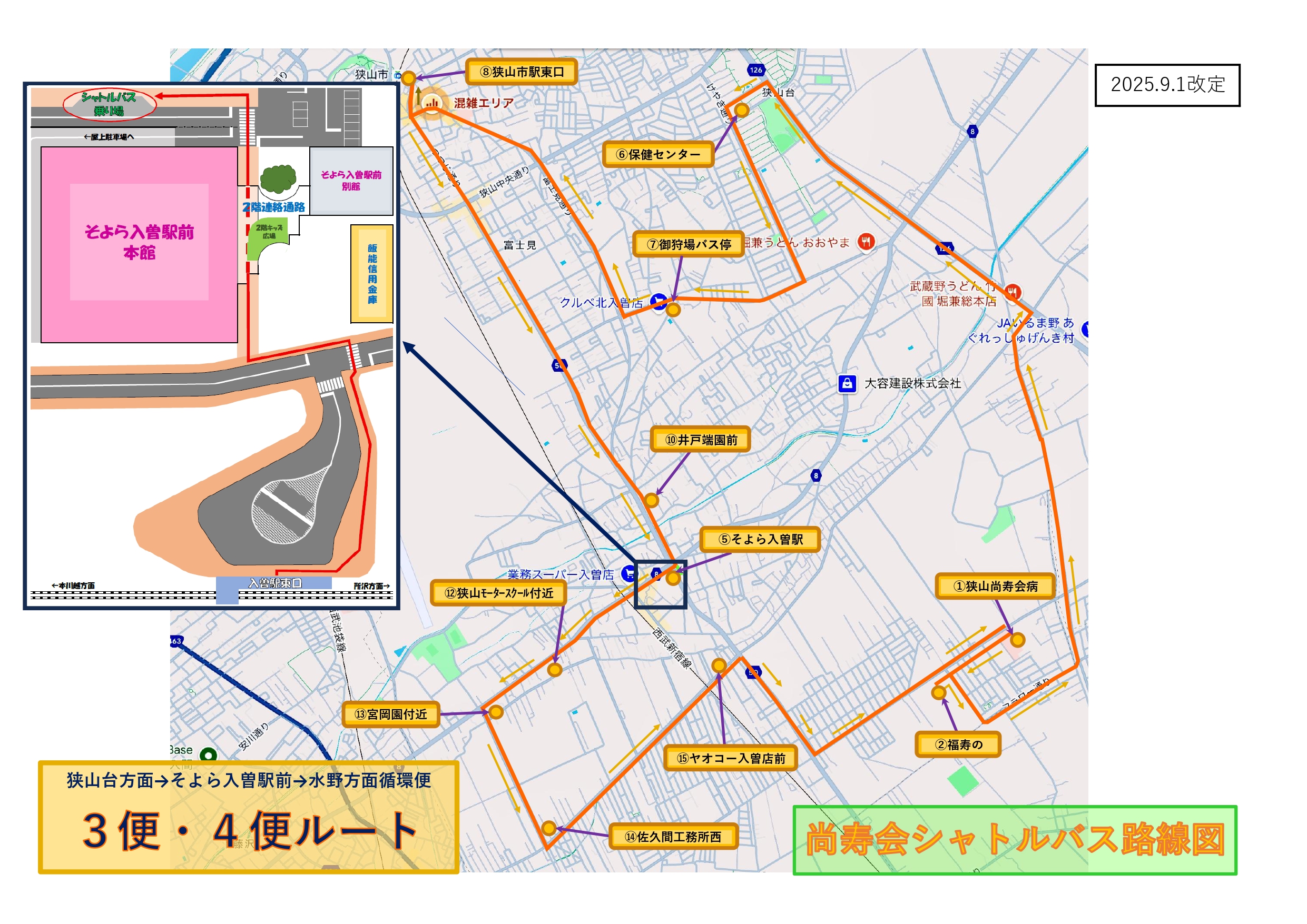 狭山市方面ルート