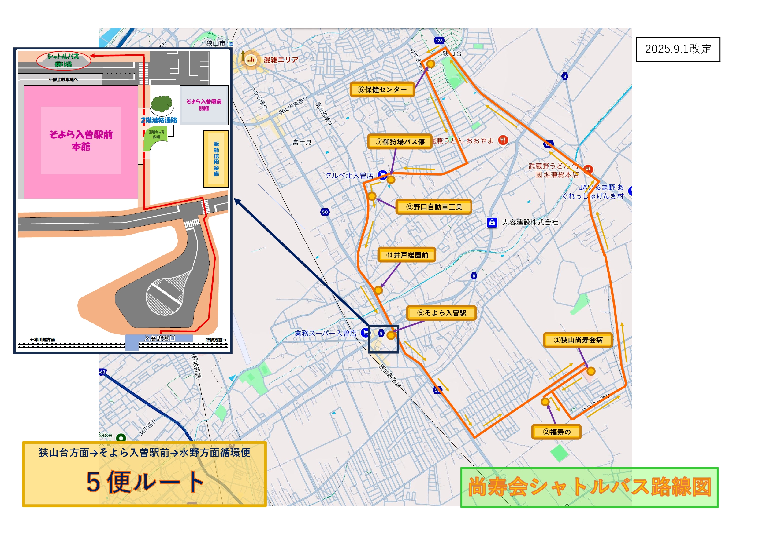 狭山市方面ルート